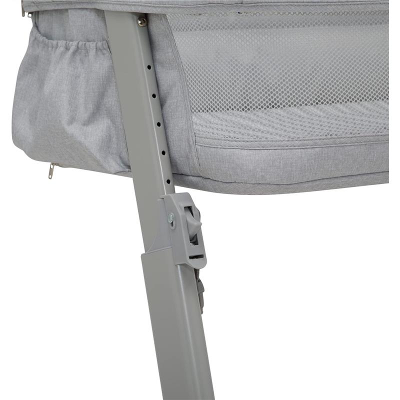 Delta - Whisper Bedside Bassinet, Grey Stripes  Image 9