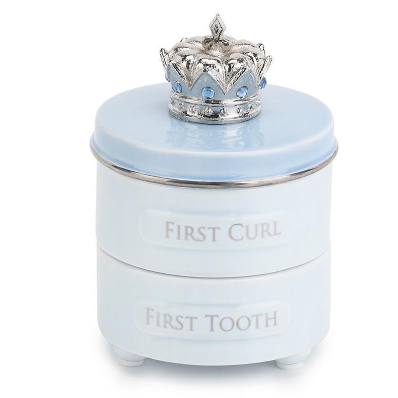 Demdaco Baby First Tooth & Curl Keepsake Box, Blue  Image 1