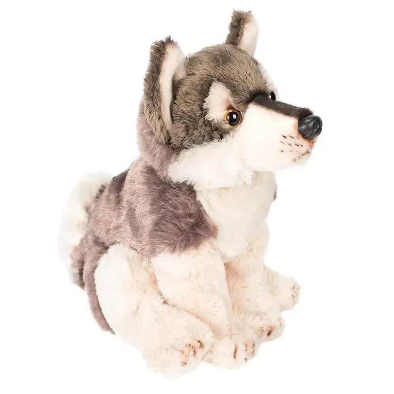 DEMDACO - Little Silver Grey Wolf Children's Plush Beanbag Stuffed Animal Toy Image 5