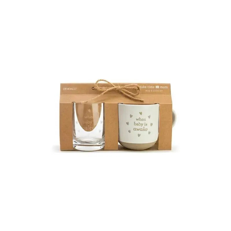 Demdaco - Mug And Wine Glass Set, When Baby Wakes/Sleeps Image 5