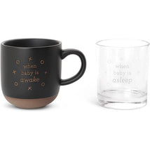 Demdaco - Mug & Whiskey Glass Set, When Baby Wakes/Sleeps Image 1