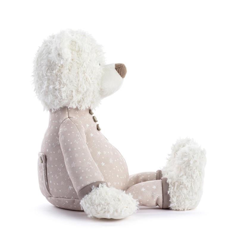 Demdaco - Nighty Night Soft Polyester Stuffed Animal Plush Pajama Bear, Brown and White, Sweet Dreams Image 3