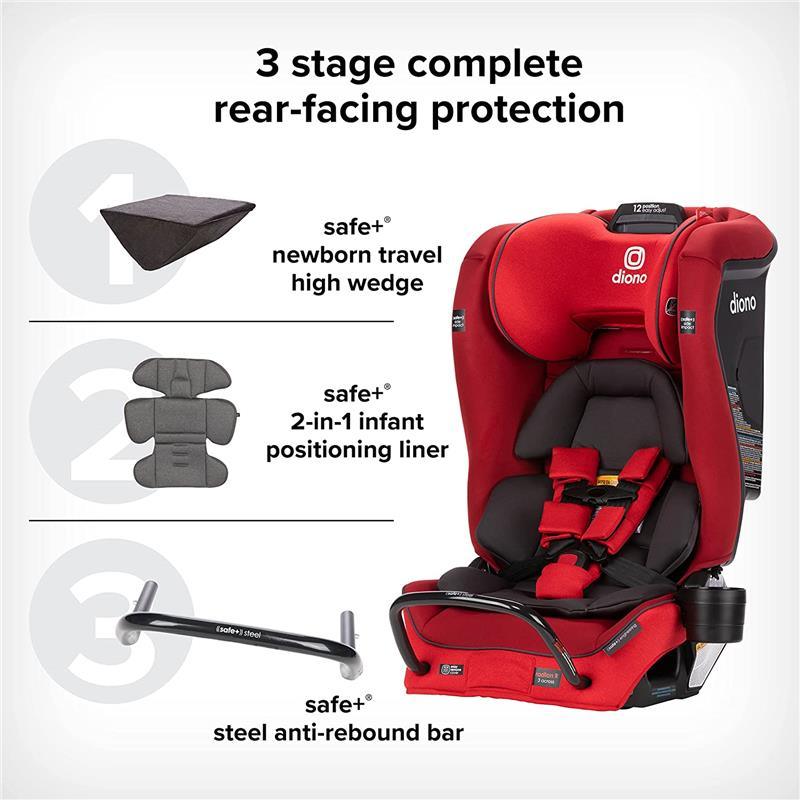 Diono - Radian 3RXT SafePlus 4-in-1 Convertible Car Seat, Red Cherry Image 8