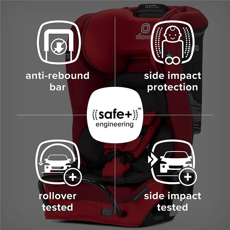Diono - Radian 3RXT SafePlus 4-in-1 Convertible Car Seat, Red Cherry Image 4