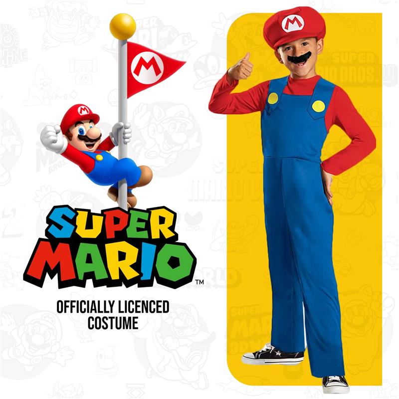 Disguise - Nintendo Super Mario Brothers Mario Classic Boys Costume Image 2