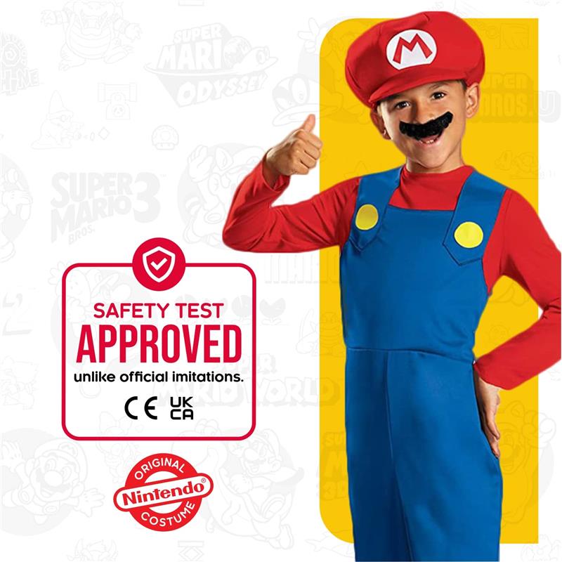 Disguise - Nintendo Super Mario Brothers Mario Classic Boys Costume Image 4
