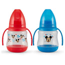Disney 2 Pack 7 Ounce Baby Bottles with Character Prints and Colored Covers with Double Handle - BPA Free and Easy to Clean Image 1