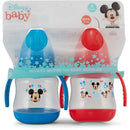 Disney 2 Pack 7 Ounce Baby Bottles with Character Prints and Colored Covers with Double Handle - BPA Free and Easy to Clean Image 2