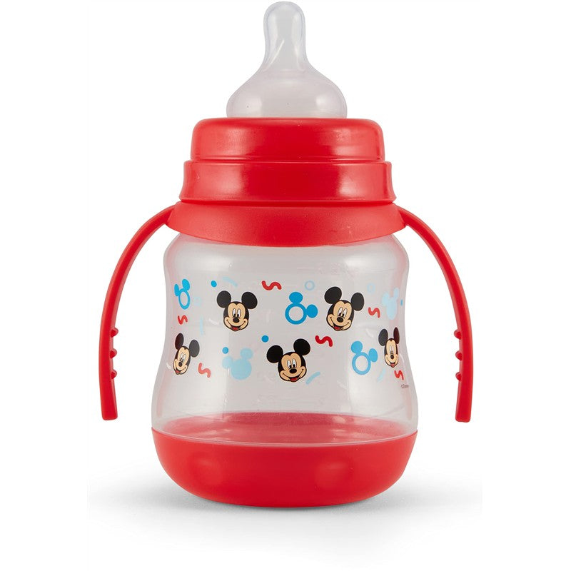 Disney 2 Pack 7 Ounce Baby Bottles with Character Prints and Colored Covers with Double Handle - BPA Free and Easy to Clean Image 4
