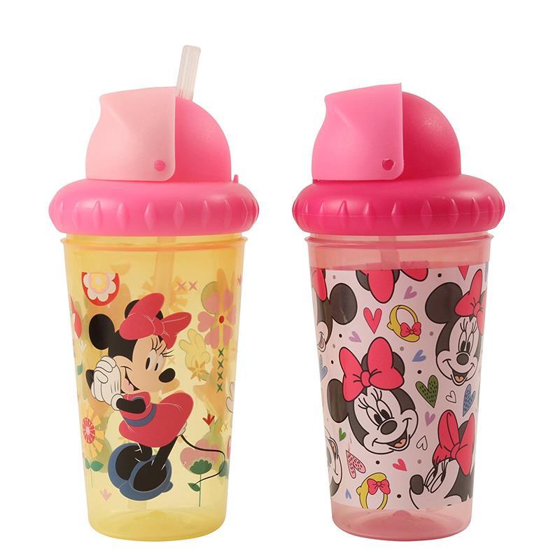 Disney Minnie Mouse 2-Pack Pop Up Straw Infants Sippy Cup Image 1