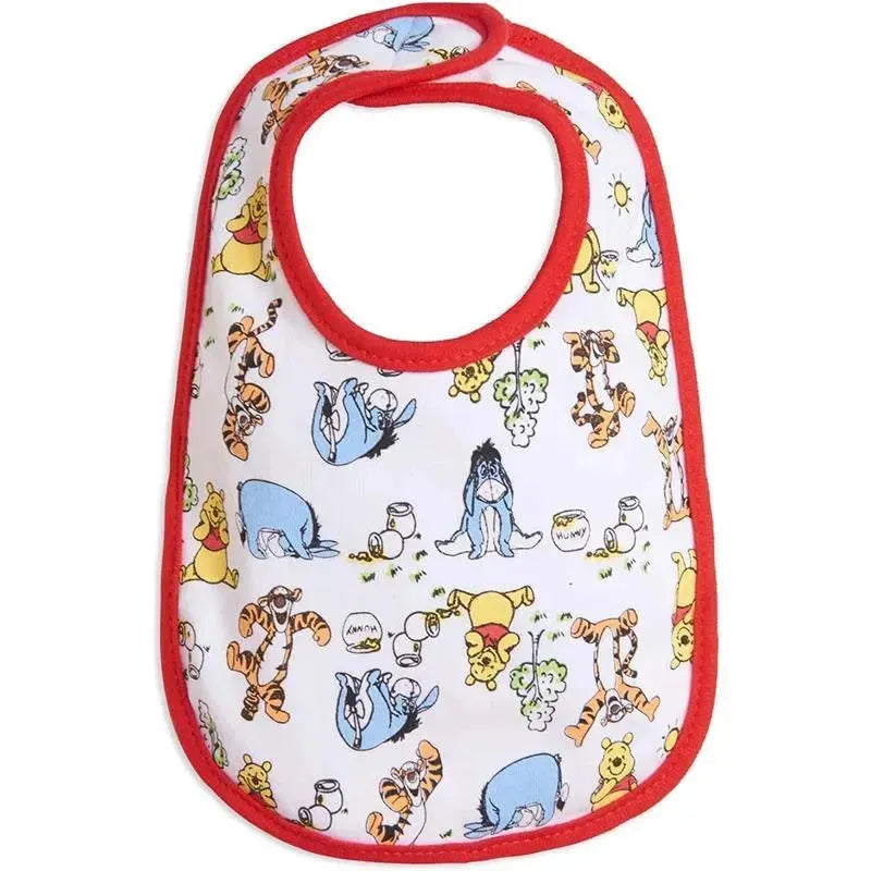 Disney Winnie the Pooh Tigger Eeyore Piglet 5 Pack Side Snap Bibs Image 17