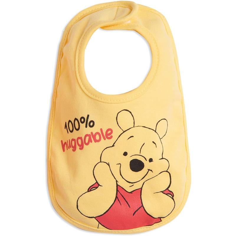 Disney Winnie the Pooh Tigger Eeyore Piglet 5 Pack Side Snap Bibs Image 3