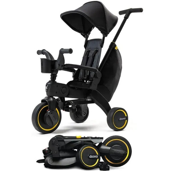 doona Liki Trike S5 プレミアム折りたたみ三輪車ブラック