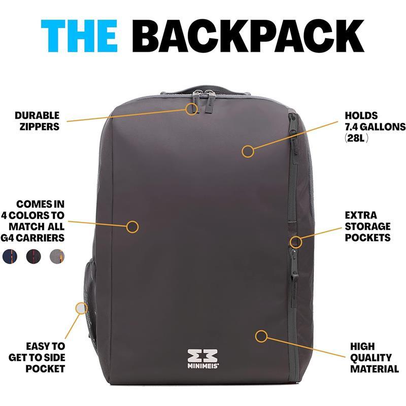 Minimeis - Universal G4 Backpack, Black/Grey Image 3
