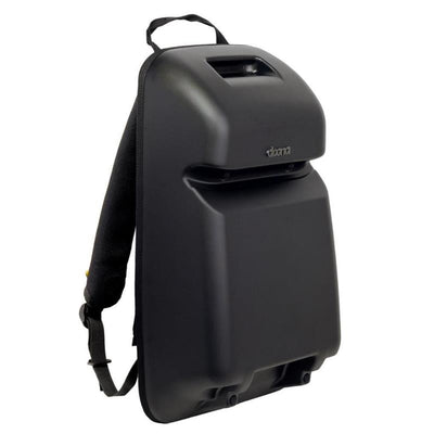 Doona X Pack & Go Basket in black, featuring a sleek, modern design and adjustable shoulder strap for easy transport.