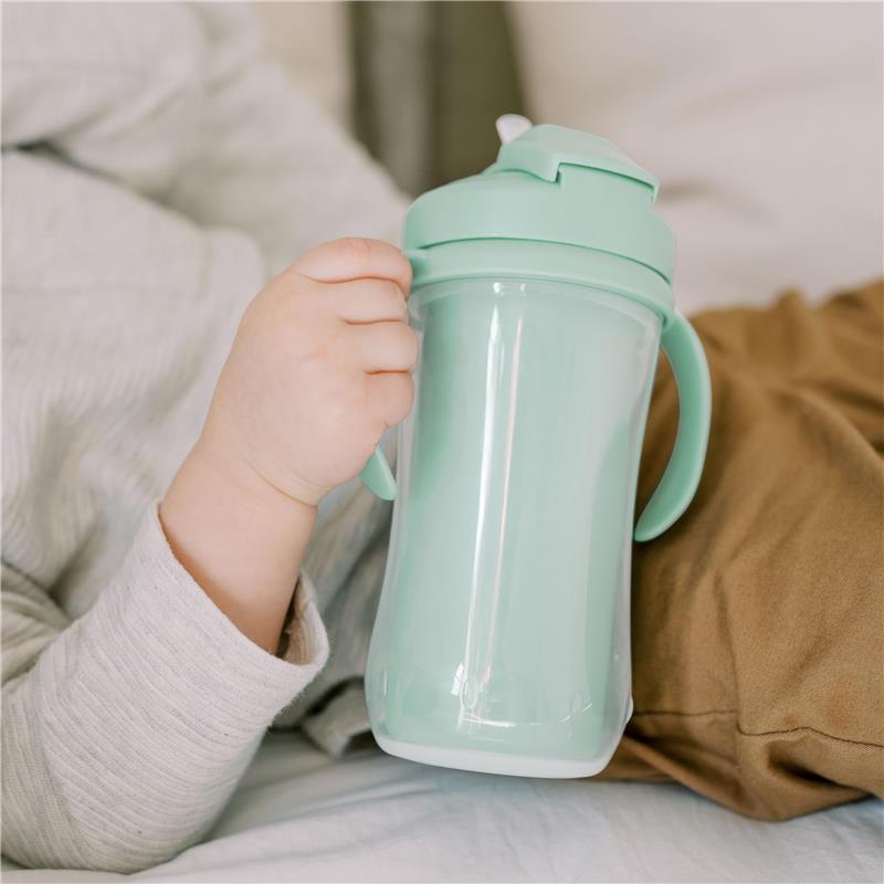 Dr. Brown 10 Oz Insulated Straw Cup, Green, 2Pk Image 8