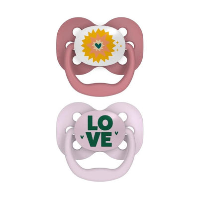 Dr. Brown - 2Pk Advantage Pacifiers, Stage 1, Pink Stars Image 1