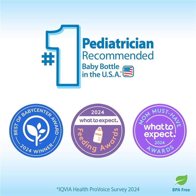 Dr. Brown 2Pk Anti-Colic Options+ Narrow Baby Bottle 8Oz/250Ml, Squirrel/Goat Image 6