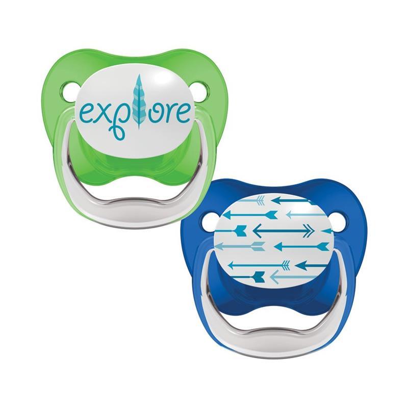Dr. Brown - 2Pk Boy Prevent Classic Shield Pacifier, Stage 2, Wild Image 1
