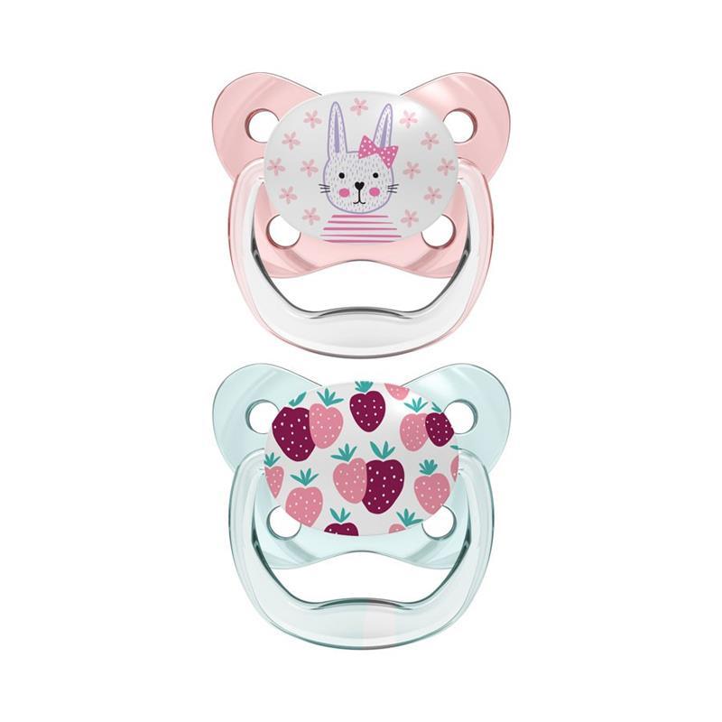Dr. Brown - 2Pk Prevent Butterfly Shield Pacifier, Stage 1, Pink Image 1