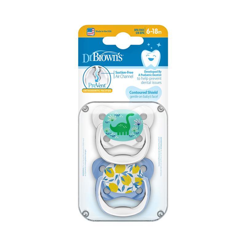 Dr. Brown - 2Pk Prevent Butterfly Shield Pacifier, Stage 2, Blue Image 3