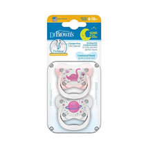 Dr. Brown - 2Pk Prevent Glow In The Dark Butterfly Shield Pacifier, Pink Image 2
