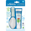 Dr. Brown 2Pk Silicone Finger Toothbrush With Case, Gray/Light Green With Strawberry Toothpaste, 1.4Oz/40G Image 7