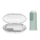 Dr. Brown 2Pk Silicone Finger Toothbrush With Case, Gray & Light Green Image 7