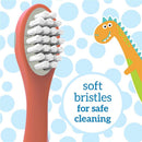 Dr. Brown 2Pk Toddler Toothbrush, Dinosaur, Green & Orange Image 4