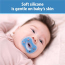 Dr. Brown 3Pk Advantage One-Piece Pacifiers, Stage 1, Blue Image 3