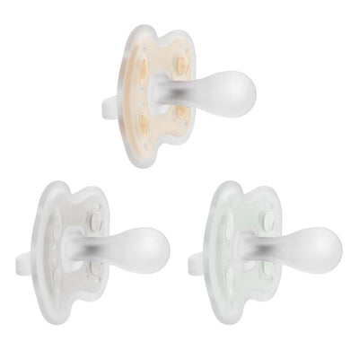 Dr. Brown 3Pk Advantage One-Piece Pacifiers, Stage 1, Neutral Image 1