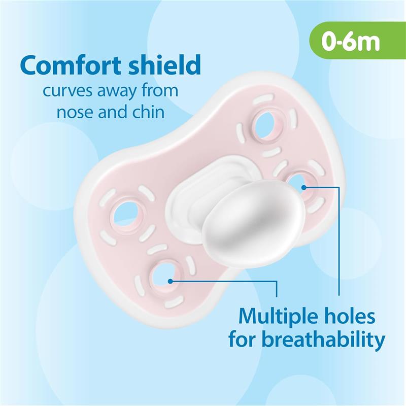 Dr. Brown 3Pk Advantage One-Piece Pacifiers, Stage 1, Neutral Image 6