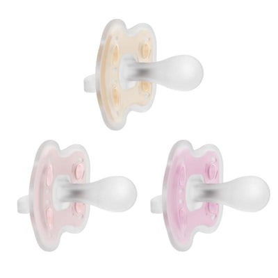 Dr. Brown 3Pk Advantage One-Piece Pacifiers, Stage 1, Pink Image 1