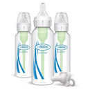 Dr. Brown 3Pk Anti-Colic Options+ Narrow Baby Bottle with Level 1 Slow Flow Nipple & HappyPaci Pacifier 8oz/250ml Image 1