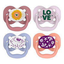 Dr. Brown 4Pk Advantage Glow-in-the-Dark Baby Pacifier, Dark Coral Ocean Image 1