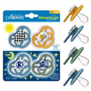 Dr. Brown 4Pk Advantage Glow-in-the-Dark Baby Pacifier, Stage 2, The Dark Blue Nature Image 1