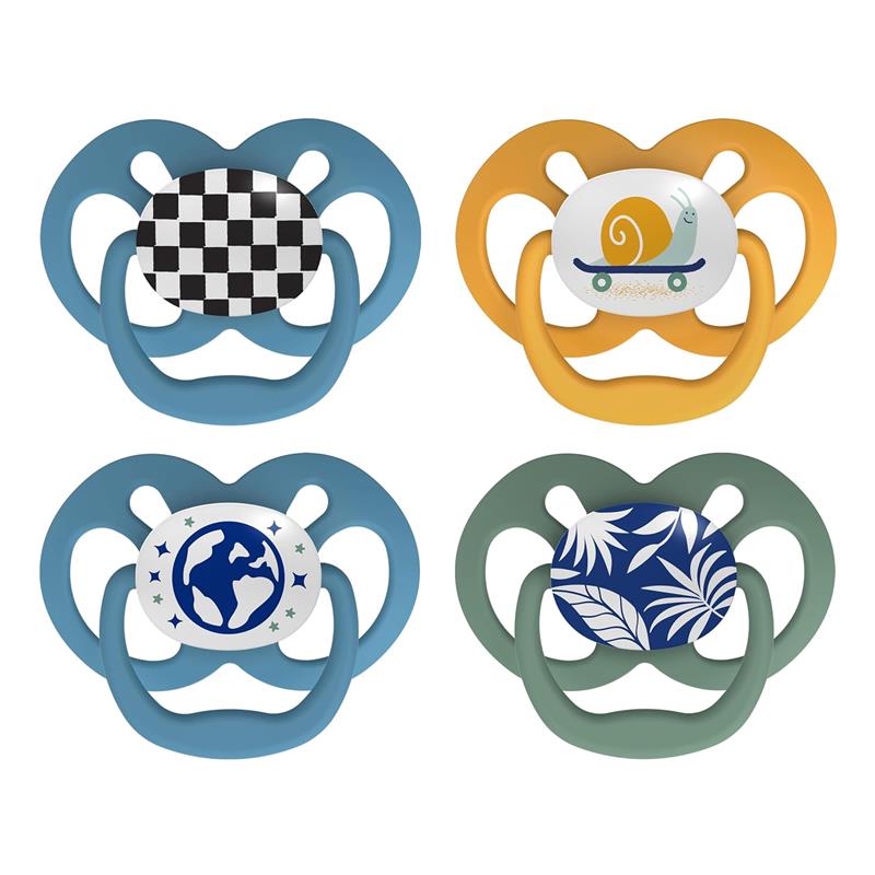 Dr. Brown 4Pk Advantage Glow-in-the-Dark Baby Pacifier, Stage 2, The Dark Blue Nature Image 2