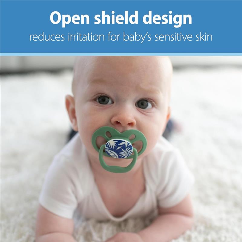 Dr. Brown 4Pk Advantage Glow-in-the-Dark Baby Pacifier, Stage 2, The Dark Blue Nature Image 3