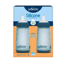 Dr. Brown 9 Oz/270Ml Silicone Baby Bottle, Blue, 2Pk