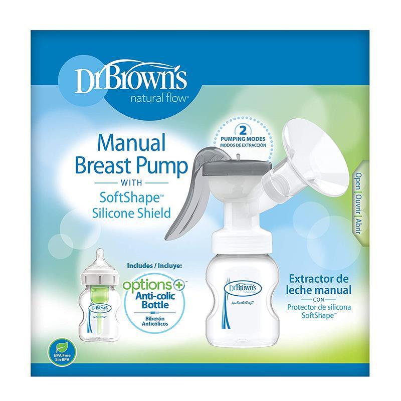 Dr. Brown - Manual Breast Pump with Softshape Silicone Shield Image 2