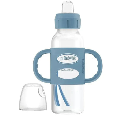 Dr. Brown's - Milestones Narrow Sippy Bottle with Silicone Handles, Light Blue Image 1