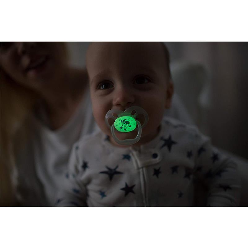  Dr. Brown’s Advantage Pacifiers, Stage 2, Glow In The Dark, Blue, 2-Pack Image 2