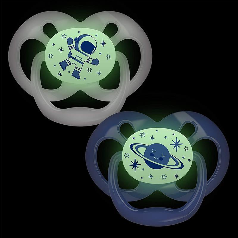 Dr. Brown’s Advantage Pacifiers, Stage 2, Glow In The Dark, Blue, 2-Pack Image 3