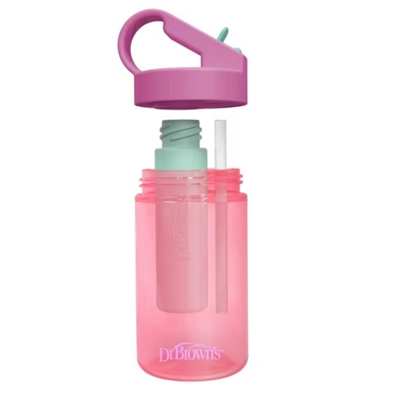 Dr. Brown Sport Bottle With Removable Freezer Stick, 12Oz/355Ml, Pink Image 5