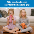 Dr. Brown's 2Pk Milestones Insulated Sippy Cup with Straw and Handles, Pink/Coral, 10 Oz/300 ml Image 5