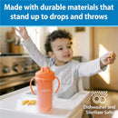 Dr. Brown's 2Pk Milestones Insulated Sippy Cup with Straw and Handles, Pink/Coral, 10 Oz/300 ml Image 7