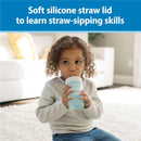 Dr. Brown's 2Pk Milestones Straw to 360 Convertible Toddler Training Cup Set with Interchangeable Silicone Straw and 360 Degree Cup Lids, Blue Ocea Image 3