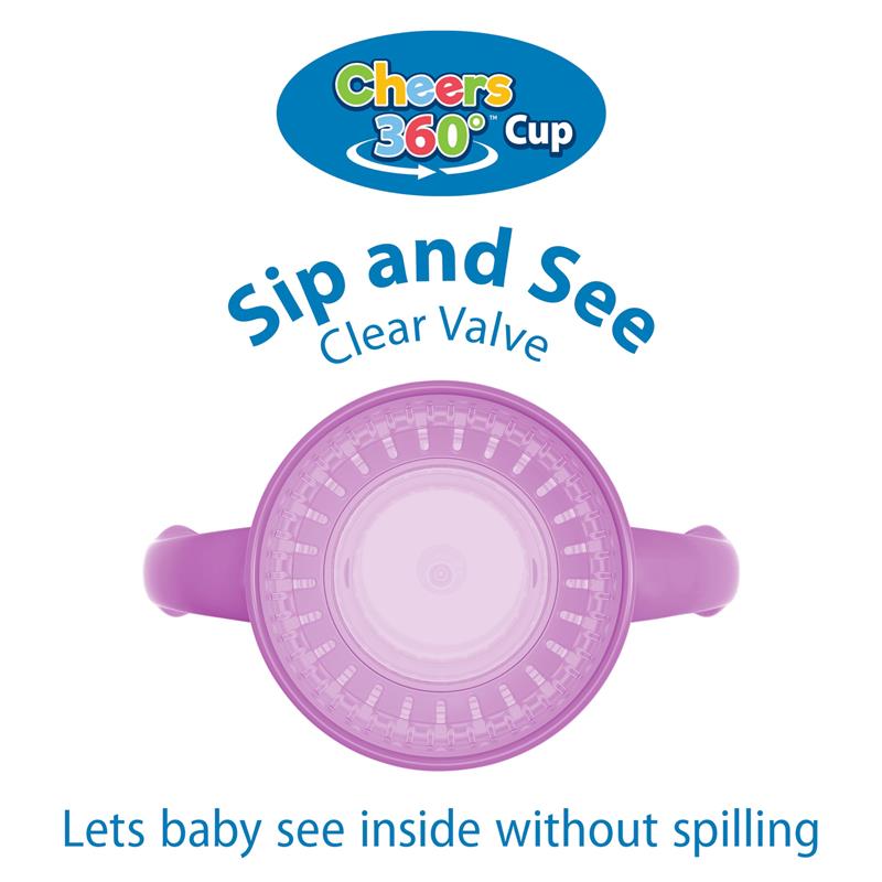 Dr. Brown's 2Pk Milestones Straw to 360 Convertible Toddler Training Cup Set with Interchangeable Silicone Straw and 360 Degree Cup Lids, Pink Cora Image 5