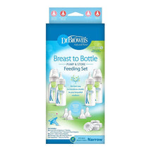 Dr. Brown's 4 Oz/120 Ml Pp Options+ Narrow Breast To Bottle Slow Flow Set, Blue Image 1