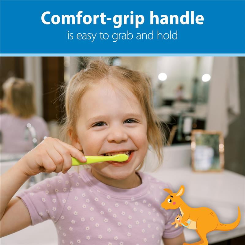 Dr. Brown's 4Pk Infant-to-Toddler Toothbrush Set, Green/Dark Blue/Ecru/Blue Image 4